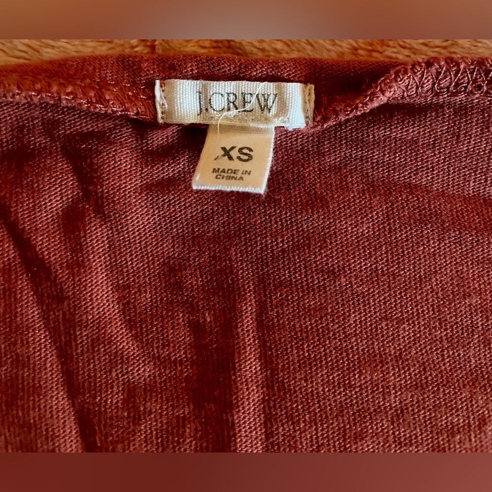 🦊 J. Crew Rust Ruffle Tank Top 🦊 - Picture 2 of 4